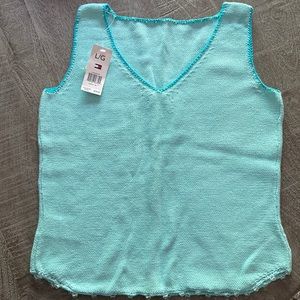 Womens brand new with tags Tommy Hilfiger sweater tank with embellishment trim